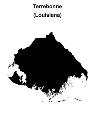 Terrebonne Parish (Louisiana) boş ana hat haritası