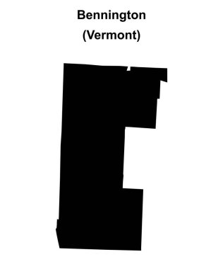 Bennington County (Vermont) blank outline map