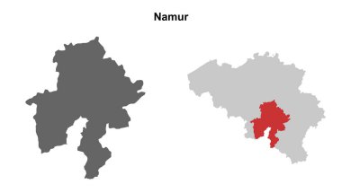 Namur eyaleti boş ana hat haritası ayarlandı