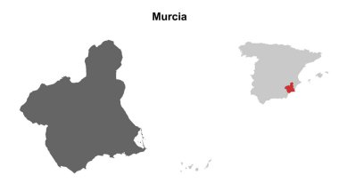 Murcia boş çizgi haritası ayarlandı
