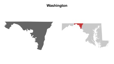 Washington County (Maryland) boş ana hat haritası seti