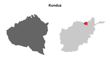 Kunduz eyaleti boş ana hat haritası seti