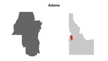 Adams County (Idaho) boş ana hat haritası seti