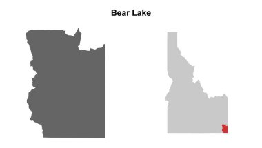 Bear Lake County (Idaho) boş ana hat haritası seti