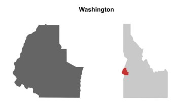 Washington County (Idaho) boş ana hat haritası seti