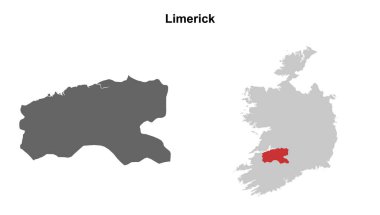 Limerick ilçesi boş ana hat haritası seti