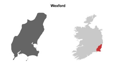 Wexford ilçesi boş ana hat haritası seti