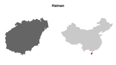 Hainan eyaleti boş ana hat haritası seti