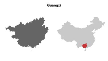 Guangxi bölgesi boş ana hat haritası seti
