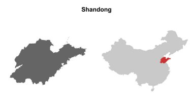 Shandong eyaleti boş ana hat haritası ayarlandı