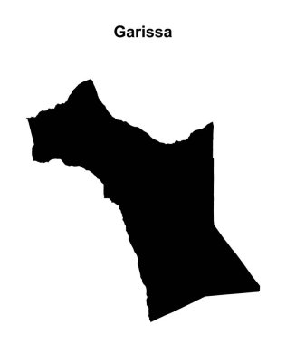 Garissa ilçesi boş ana hat haritası