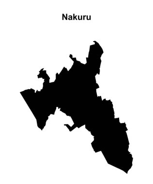 Nakuru ilçesi boş ana hat haritası