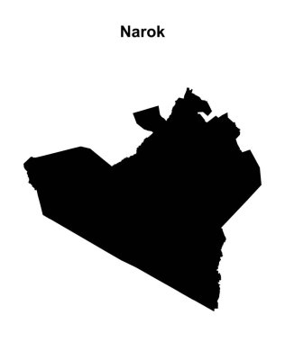 Narok county blank outline map clipart