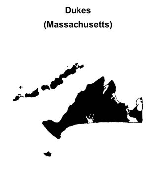 Dukes İlçesi (Massachusetts) boş ana hat haritası