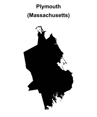 Plymouth İlçesi (Massachusetts) boş ana hat haritası