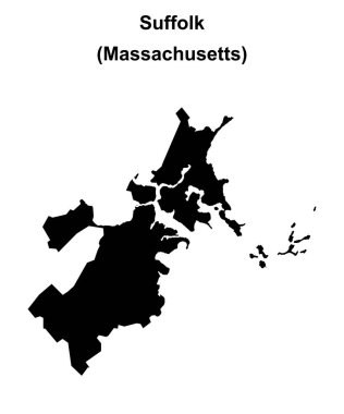 Suffolk İlçesi (Massachusetts) boş ana hat haritası