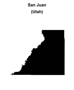 San Juan İlçesi (Utah) boş ana hat haritası