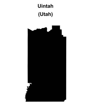 Uintah İlçesi (Utah) boş ana hat haritası