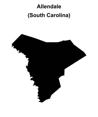 Allendale County (Güney Carolina) boş ana hat haritası