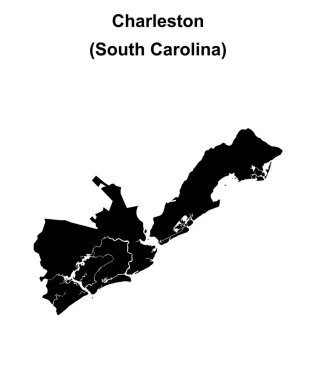 Charleston County (Güney Carolina) boş ana hat haritası