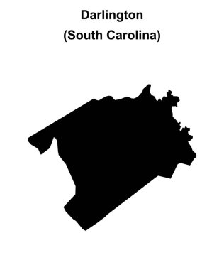 Darlington İlçesi (Güney Carolina) boş ana hat haritası