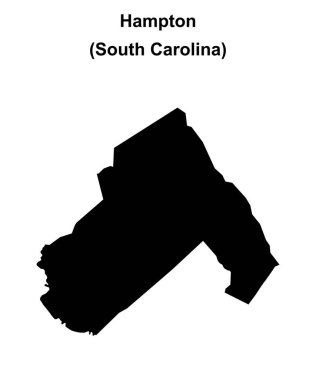Hampton County (Güney Carolina) boş ana hat haritası