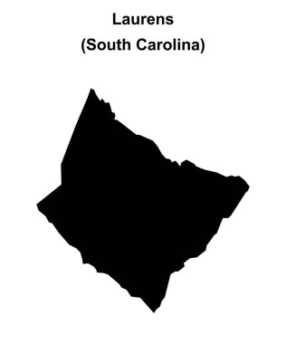 Laurens County (Güney Carolina) boş ana hat haritası