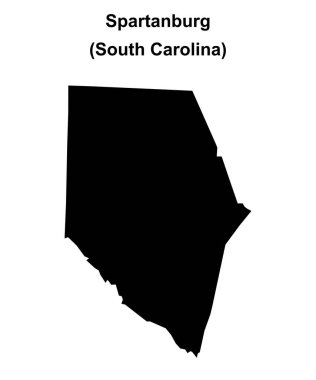 Spartanburg İlçesi (Güney Carolina) boş ana hat haritası