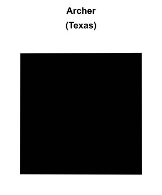 Archer County (Texas) boş ana hat haritası