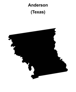 Anderson County (Texas) boş ana hat haritası