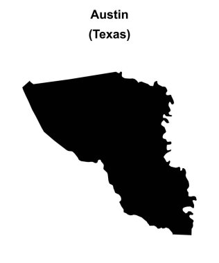 Austin County (Texas) boş ana hat haritası