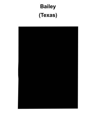 Bailey County (Texas) boş ana hat haritası