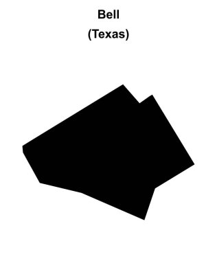 Bell County (Texas) boş ana hat haritası