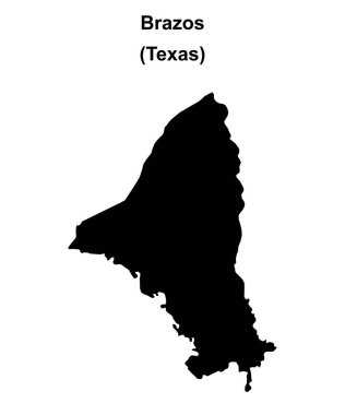 Brazos County (Texas) boş ana hat haritası