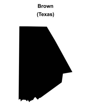 Brown County (Texas) boş ana hat haritası