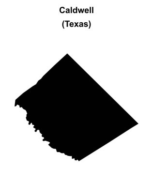 Caldwell County (Texas) boş ana hat haritası
