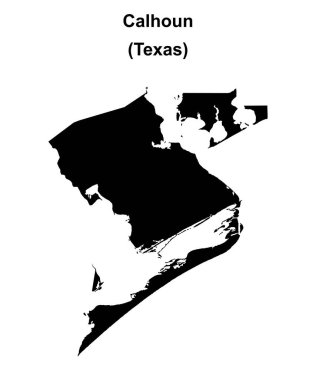 Calhoun County (Texas) boş ana hat haritası