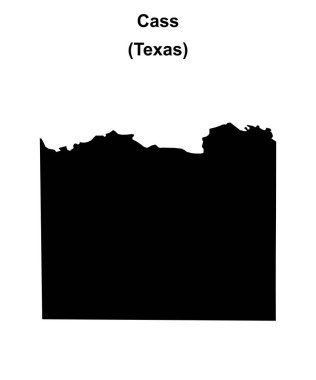 Cass County (Texas) boş ana hat haritası