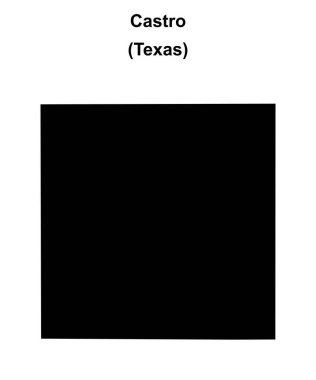 Castro İlçesi (Texas) boş ana hat haritası