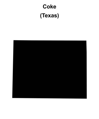 Coke County (Texas) boş ana hat haritası