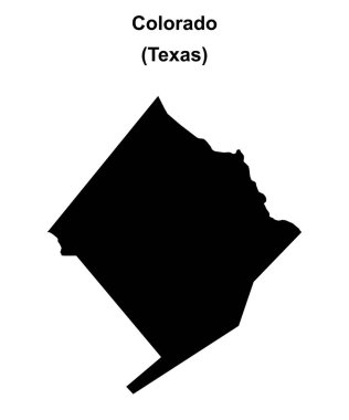 Colorado İlçesi (Texas) boş ana hat haritası