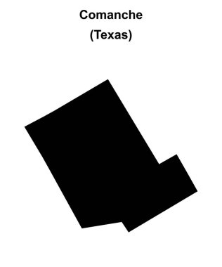 Komançi İlçesi (Texas) boş ana hat haritası