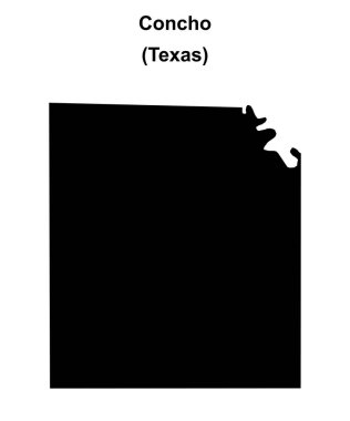 Concho County (Texas) boş ana hat haritası