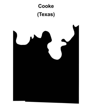 Cooke County (Texas) boş ana hat haritası