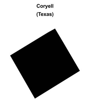 Coryell County (Texas) boş ana hat haritası