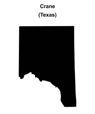 Crane County (Texas) boş ana hat haritası
