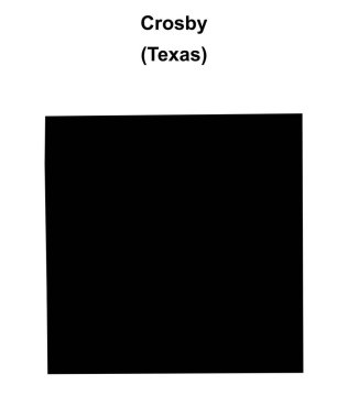 Crosby County (Texas) boş ana hat haritası