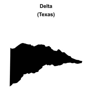 Delta County (Texas) boş ana hat haritası