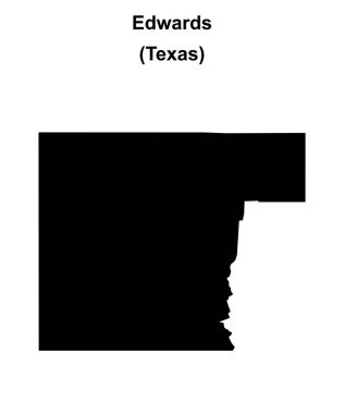 Edwards County (Texas) boş ana hat haritası