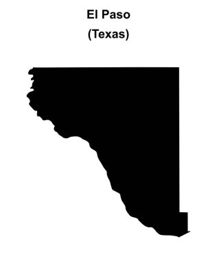 El Paso İlçesi (Texas) boş ana hat haritası